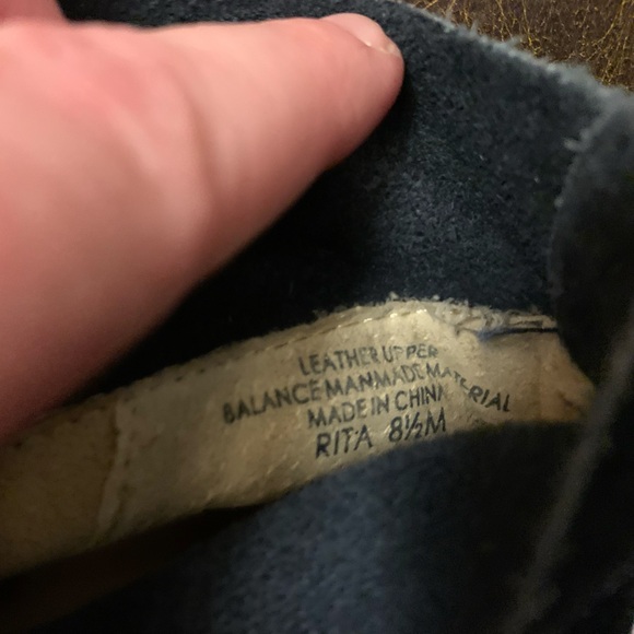 Vintage Crown Navy Suede Chunk Heel Booties - Picture 7 of 7